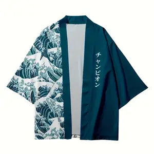Kimono à Motif Vague